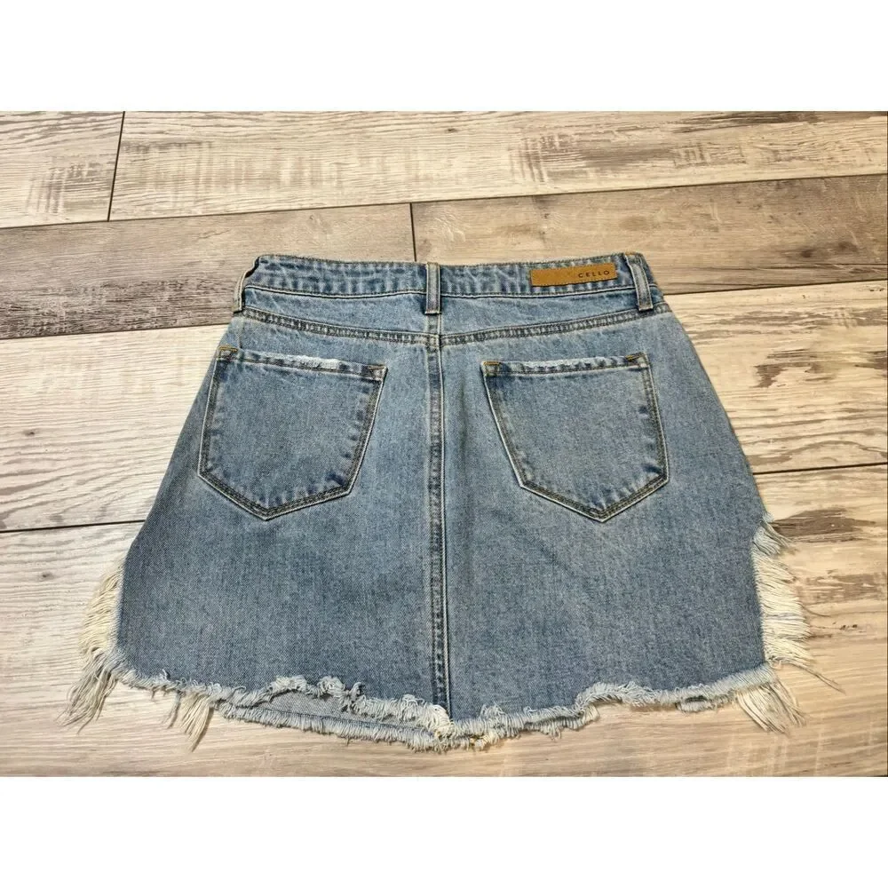 Cello ladies mini jean skirt size S
